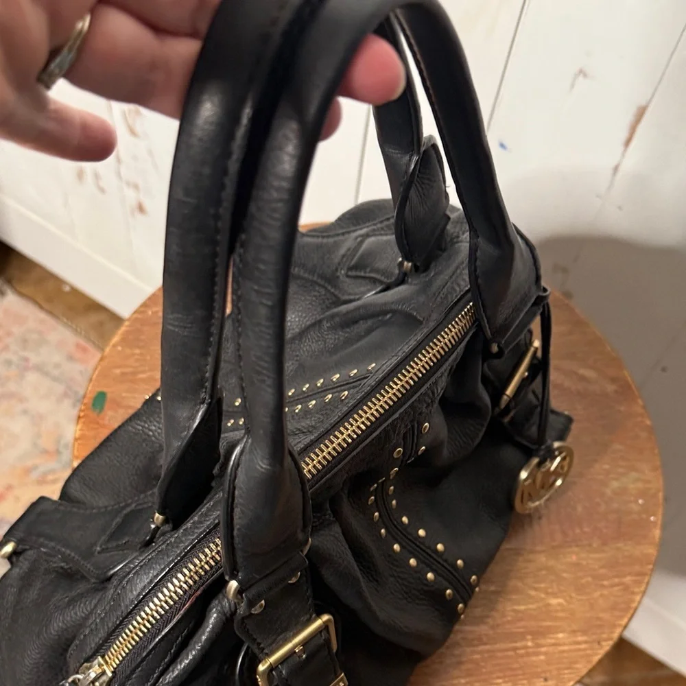 Michael Kors Astor Hobo Black Leather Shoulder Bag